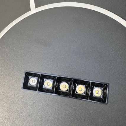 LED Plafon ściemnialny LED/90W/230V 3000-6500K czarny + pilot zdalnego sterowania