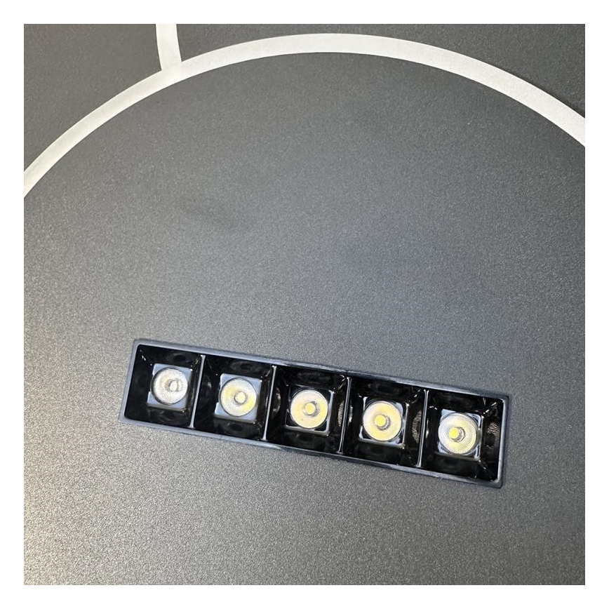 LED Plafon ściemnialny LED/90W/230V 3000-6500K czarny + pilot zdalnego sterowania