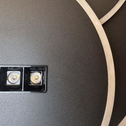 LED Plafon ściemnialny LED/90W/230V 3000-6500K czarny + pilot zdalnego sterowania