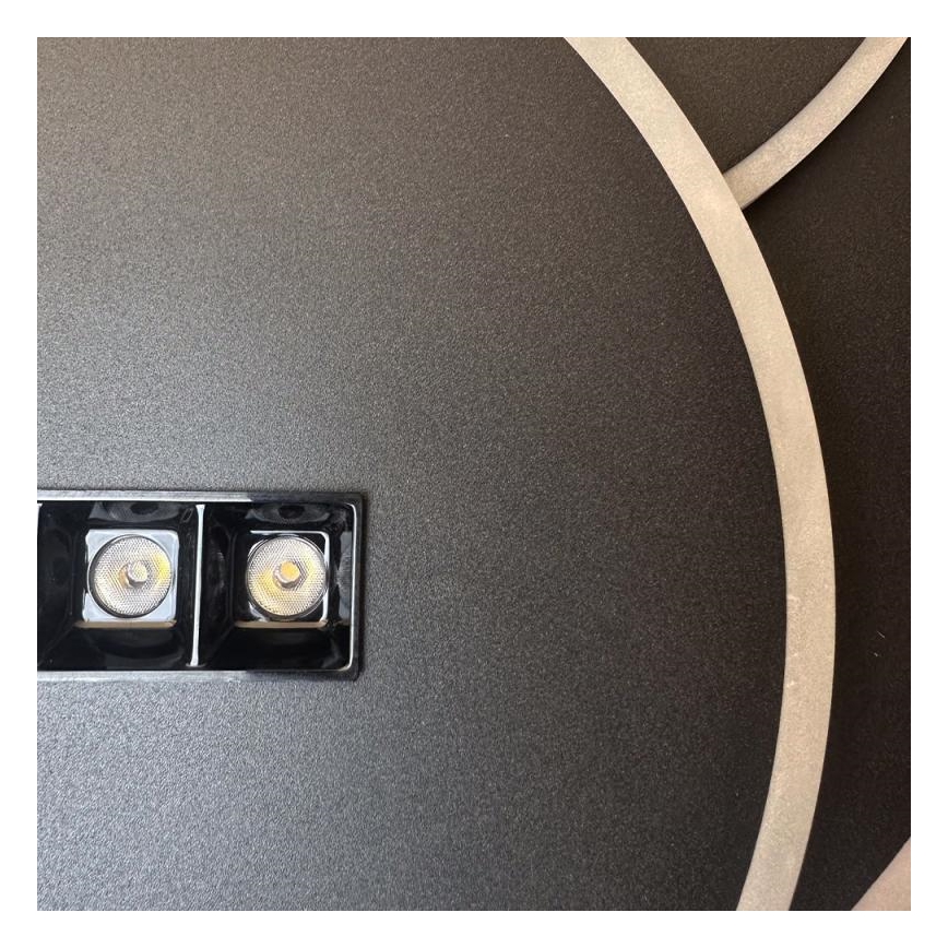 LED Plafon ściemnialny LED/90W/230V 3000-6500K czarny + pilot zdalnego sterowania