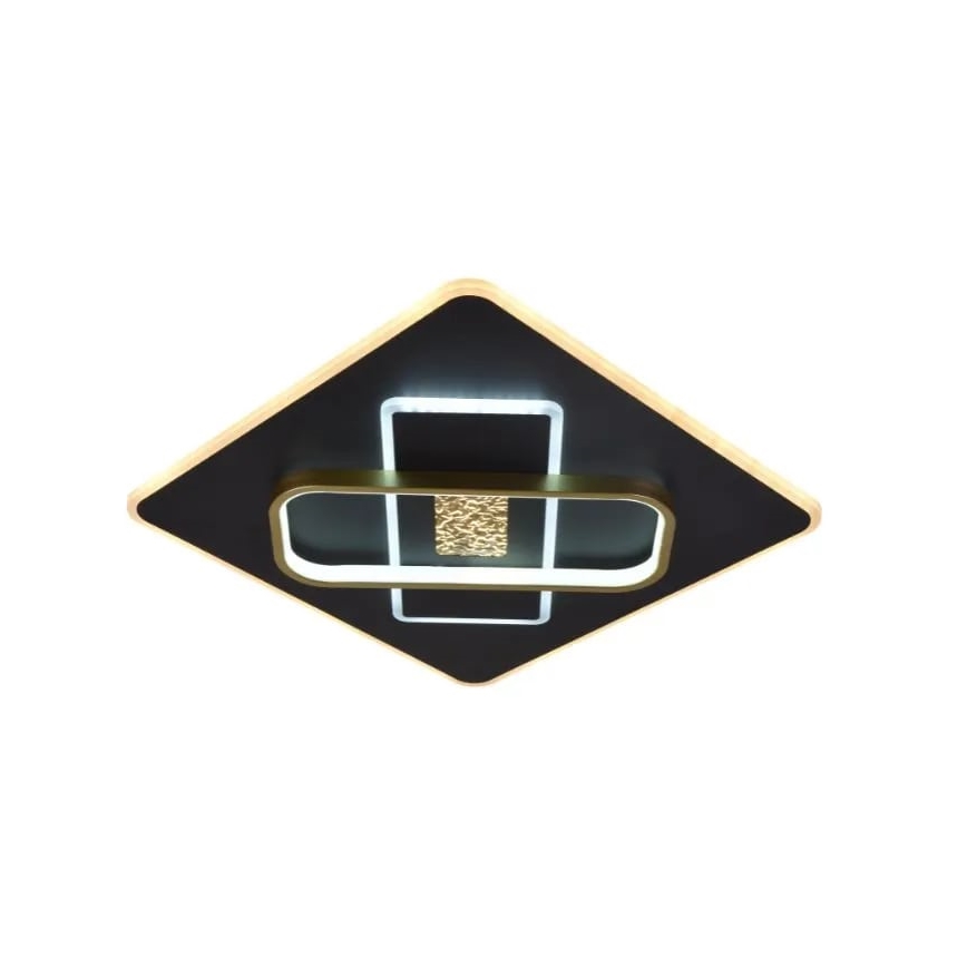 LED Plafon ściemnialny LED/90W/230V 3000-6500K czarny + zdalne sterowanie