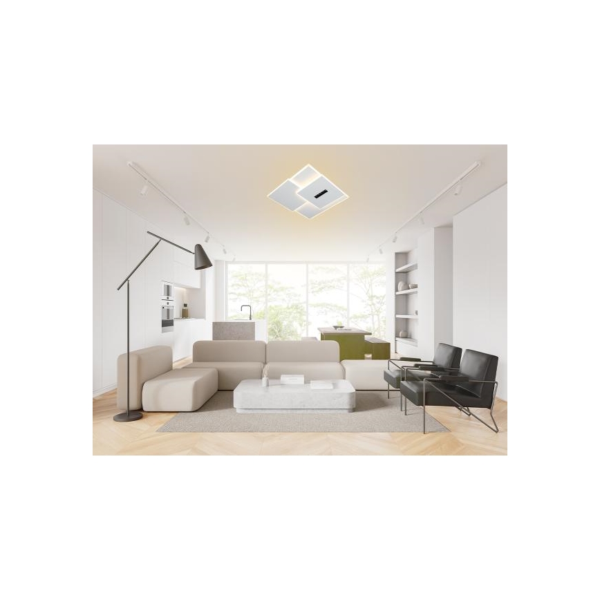 LED Plafon ściemnialny LED/95W/230V 3000-6500K biały + pilot zdalnego sterowania