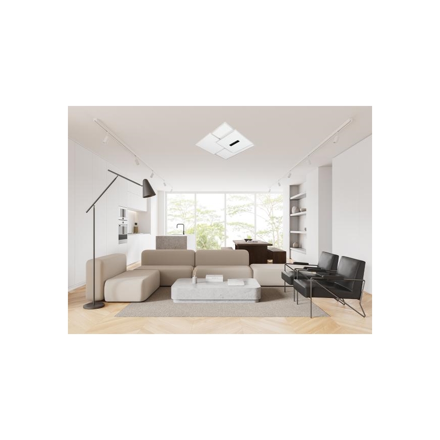 LED Plafon ściemnialny LED/95W/230V 3000-6500K biały + pilot zdalnego sterowania