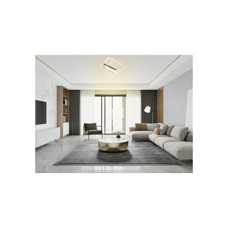 LED Plafon ściemnialny LED/95W/230V 3000-6500K biały + zdalne sterowanie
