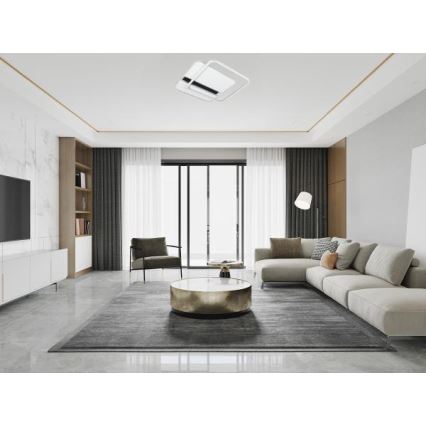 LED Plafon ściemnialny LED/95W/230V 3000-6500K biały + zdalne sterowanie