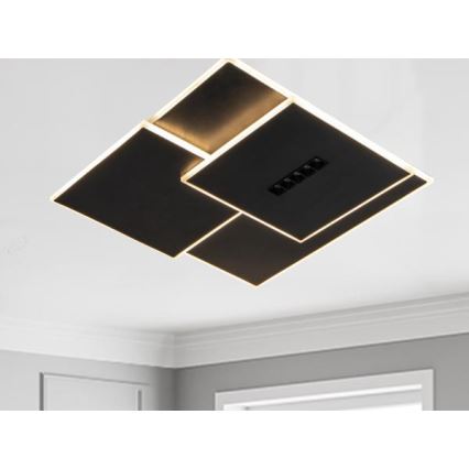 LED Plafon ściemnialny LED/95W/230V 3000-6500K czarny + pilot zdalnego sterowania