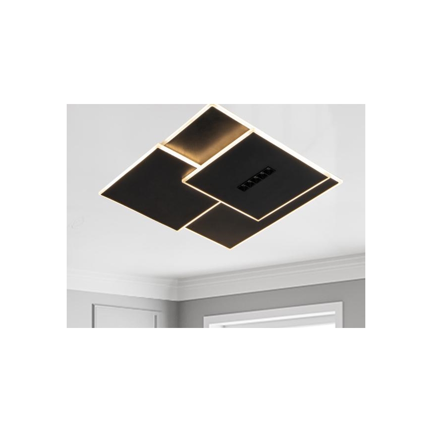 LED Plafon ściemnialny LED/95W/230V 3000-6500K czarny + pilot zdalnego sterowania