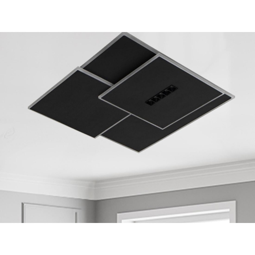 LED Plafon ściemnialny LED/95W/230V 3000-6500K czarny + pilot zdalnego sterowania