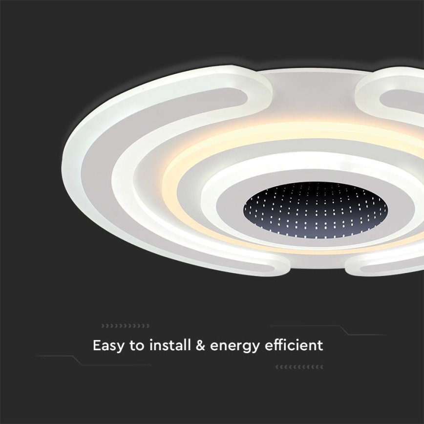 LED Plafon ściemnialny LED/95W/230V 3000-6500K + pilot zdalnego sterowania