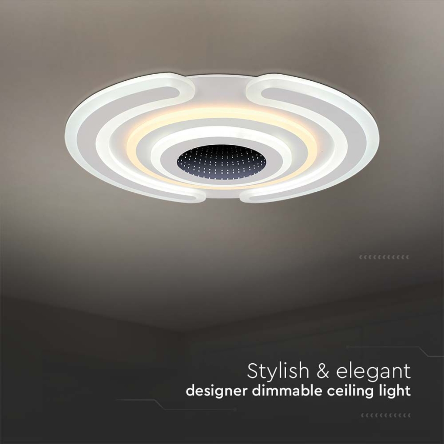 LED Plafon ściemnialny LED/95W/230V 3000-6500K + pilot zdalnego sterowania