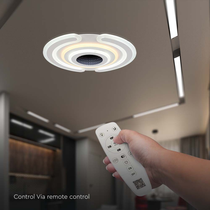 LED Plafon ściemnialny LED/95W/230V 3000-6500K + pilot zdalnego sterowania