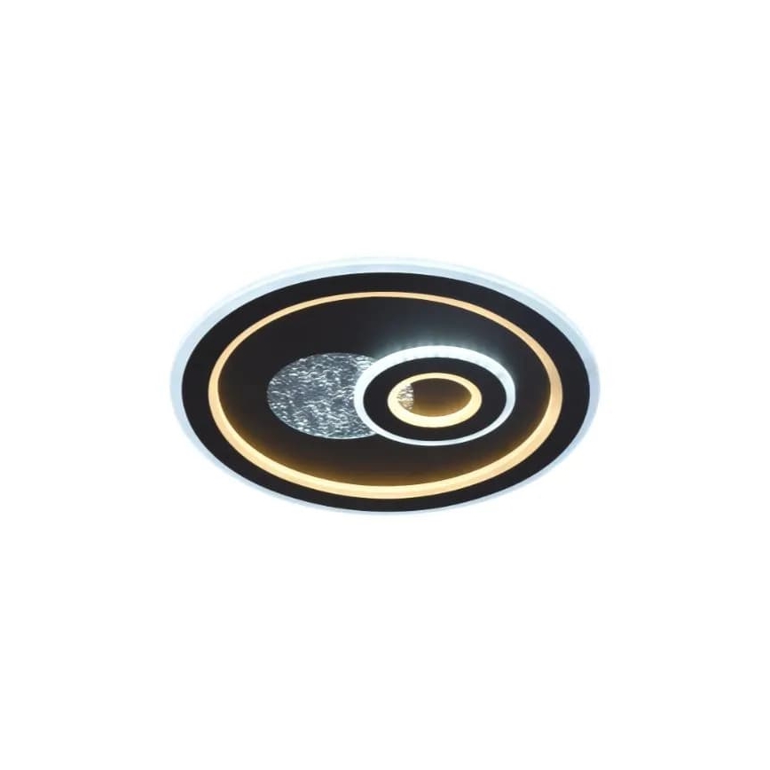 LED Plafon ściemnialny LED/95W/230V 3000-6500K czarny + zdalne sterowanie