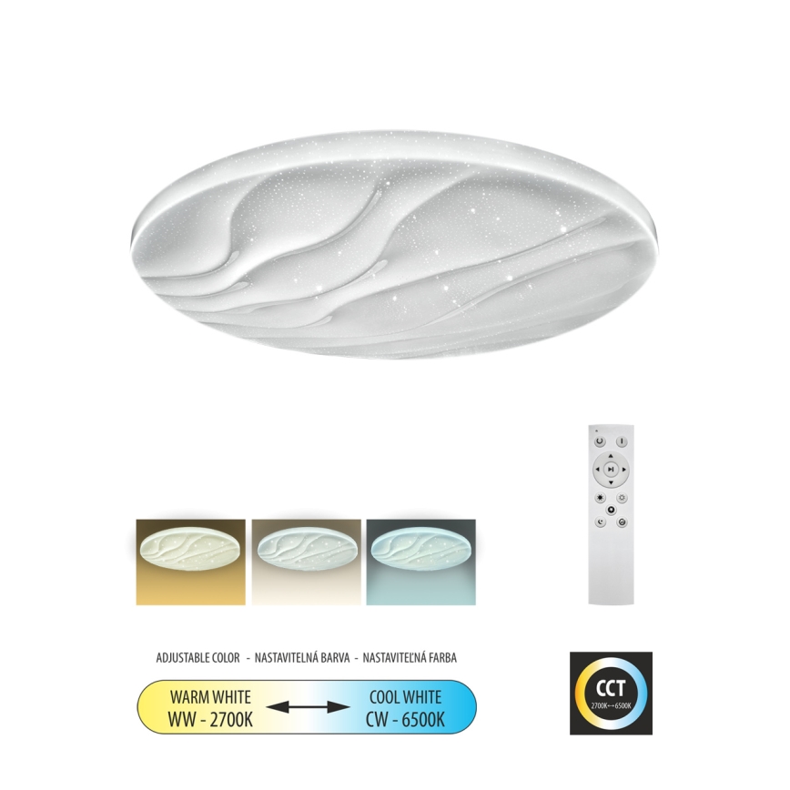 LED Plafon ściemnialny LIKA LED/36W/230V 2700-6500K śr. 48 cm + pilot zdalnego sterowania