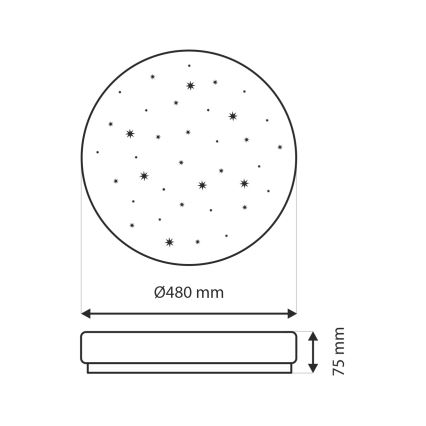 LED Plafon ściemnialny LIKA LED/36W/230V 2700-6500K śr. 48 cm + pilot zdalnego sterowania