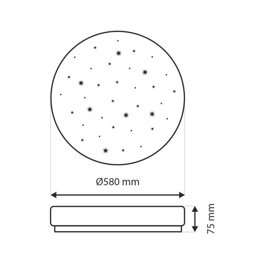 LED Plafon ściemnialny LIKA LED/60W/230V 2700-6500K śr. 58 cm + pilot zdalnego sterowania