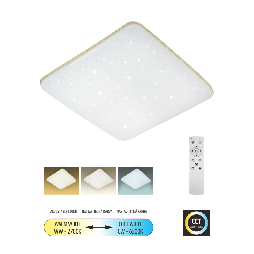 LED Plafon ściemnialny MANA LED/36W/230V 2700-6500K 43x43 cm + pilot zdalnego sterowania