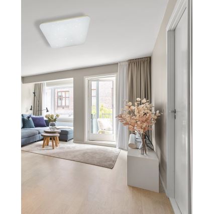 LED Plafon ściemnialny MANA LED/60W/230V 2700-6500K 53x53 cm + pilot zdalnego sterowania