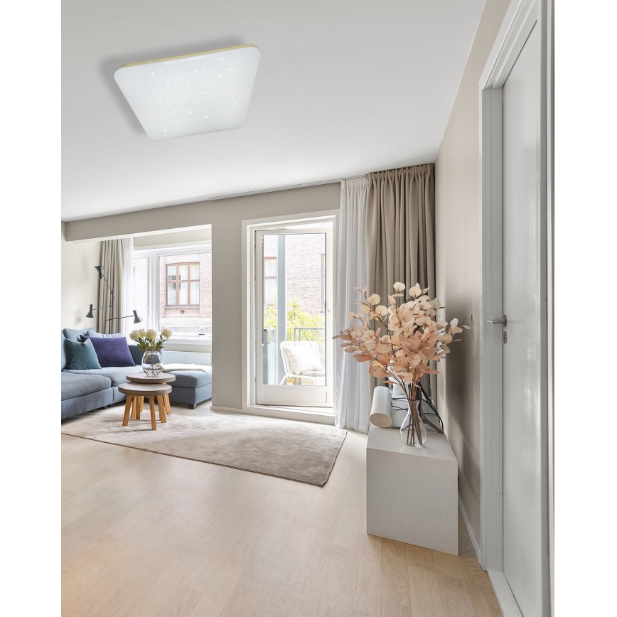 LED Plafon ściemnialny MANA LED/60W/230V 2700-6500K 53x53 cm + pilot zdalnego sterowania