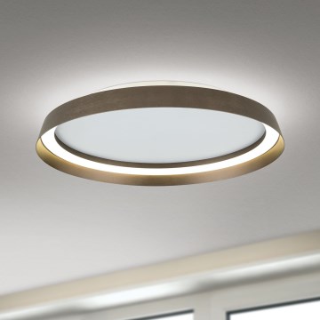 LED Plafon ściemnialny MANTA LED/38W/230V 2700/3000/4000K śr. 45 cm brązowy
