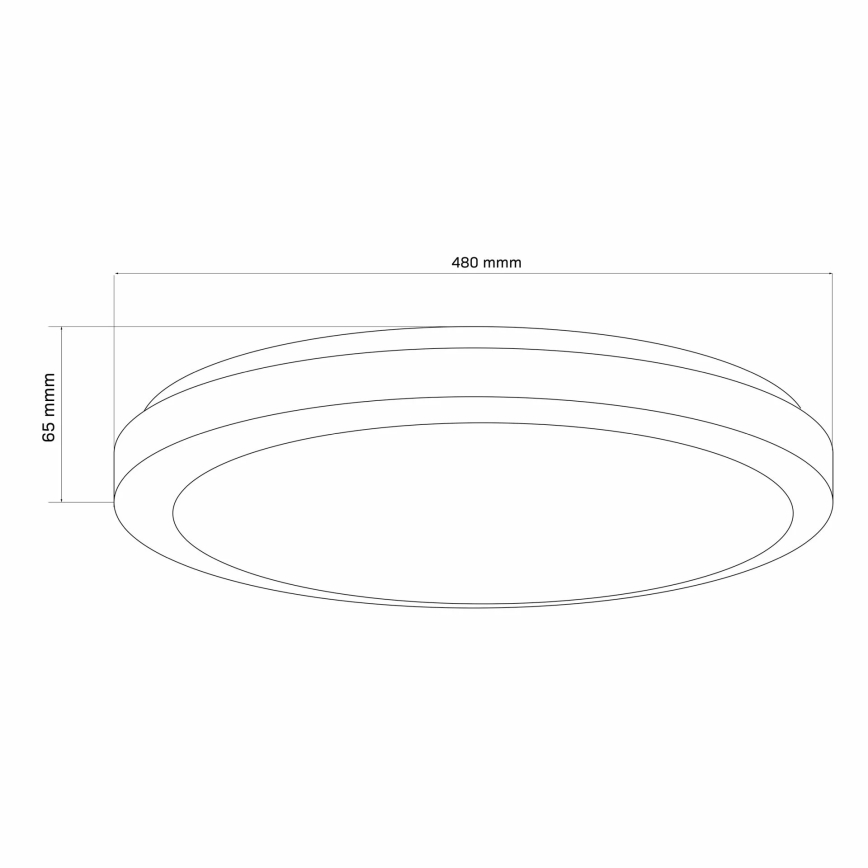 LED Ściemnialny plafon łazienkowy MARIAN LED/72W/230V śr. 48 cm 3000-6000K IP44 + Pilot zdalnego sterowania