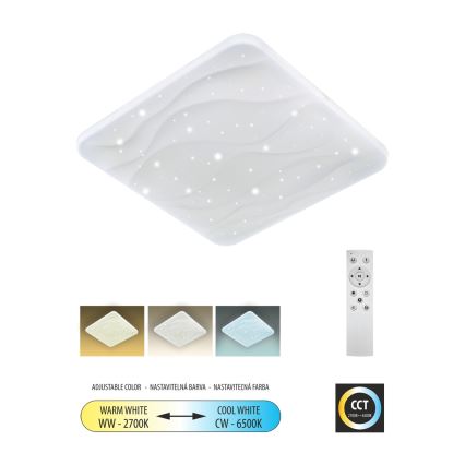 LED Plafon ściemnialny NERIS LED/36W/230V 2700-6500K 43x43 cm + pilot zdalnego sterowania