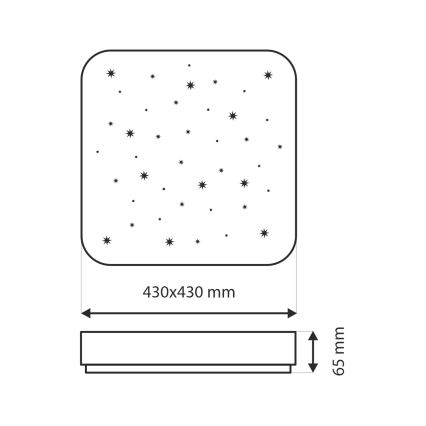 LED Plafon ściemnialny NERIS LED/36W/230V 2700-6500K 43x43 cm + pilot zdalnego sterowania