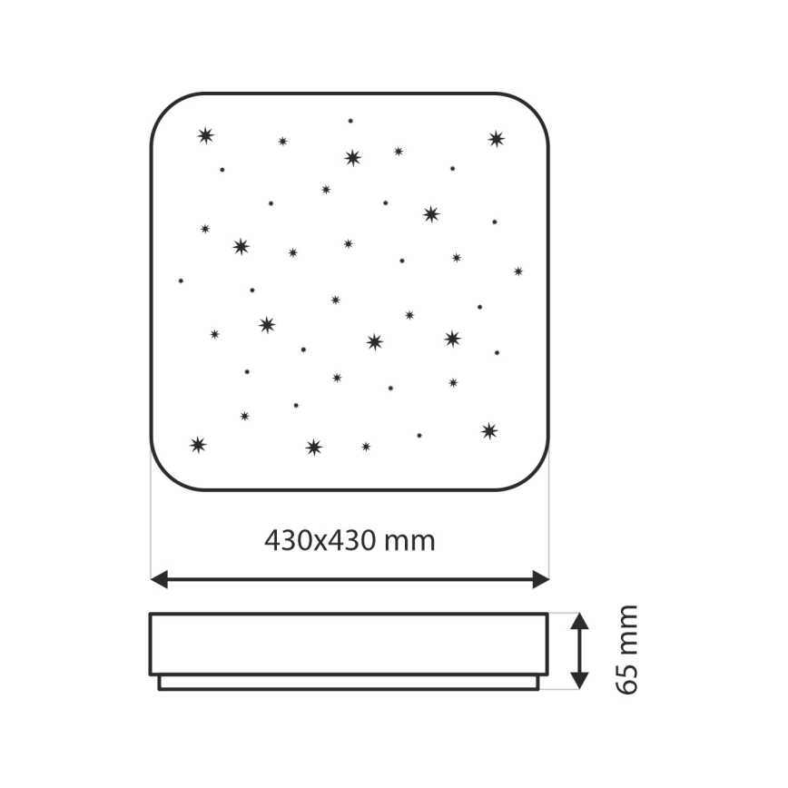 LED Plafon ściemnialny NERIS LED/36W/230V 2700-6500K 43x43 cm + pilot zdalnego sterowania