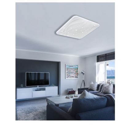 LED Plafon ściemnialny NERIS LED/60W/230V 2700-6500K 53x53 cm + pilot zdalnego sterowania