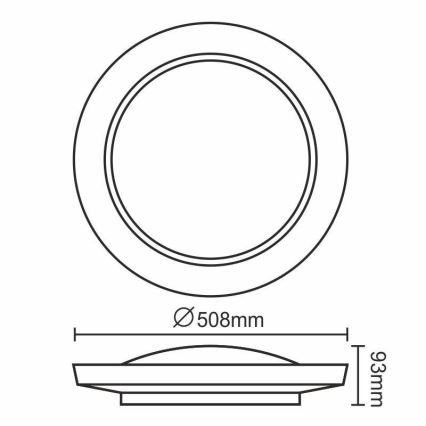 LED Plafon ściemnialny OPAL LED/24W/230V + pilot zdalnego sterowania