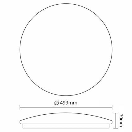 LED Plafon ściemnialny OPAL LED/48W/230V 3000-6500K śr. 49,9 cm + pilot zdalnego sterowania