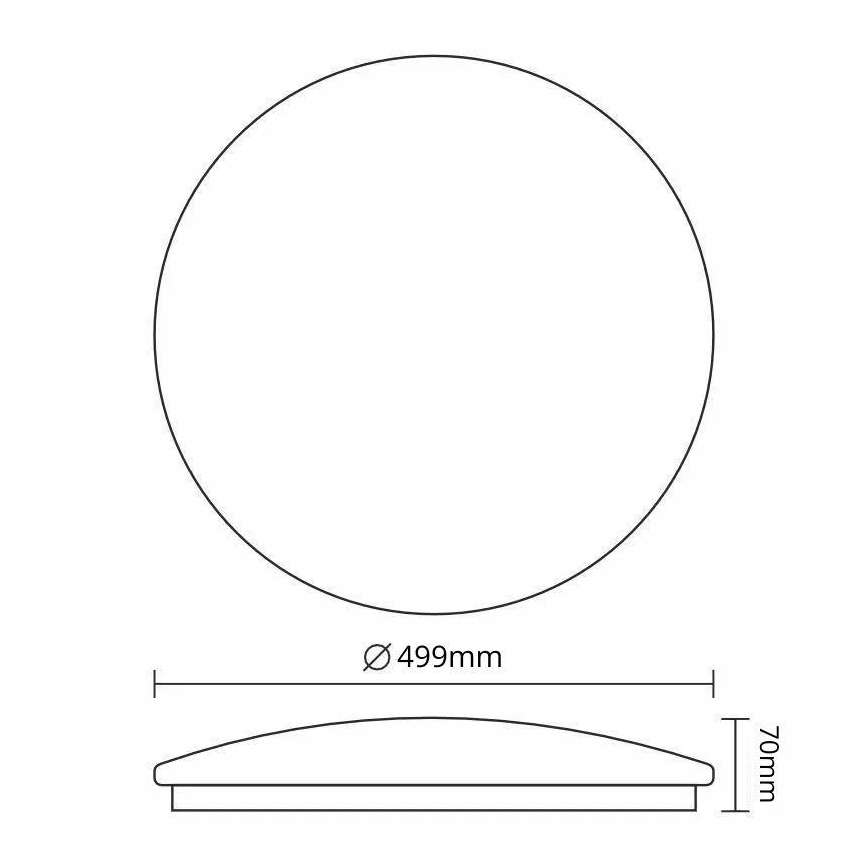 LED Plafon ściemnialny OPAL LED/48W/230V 3000-6500K śr. 49,9 cm + pilot zdalnego sterowania