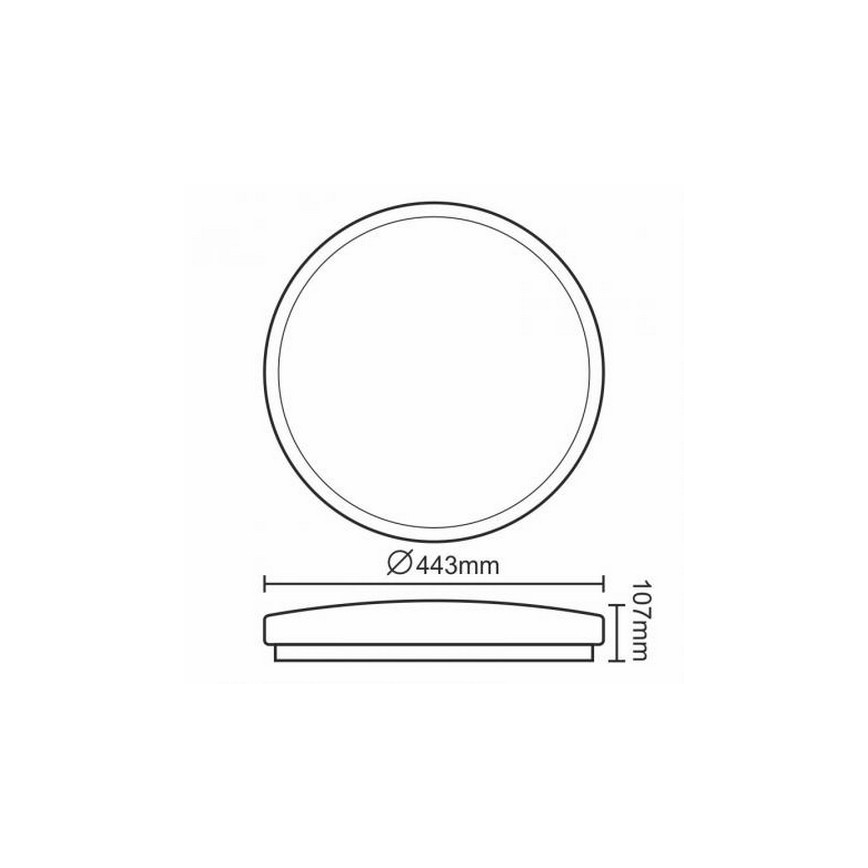 LED Plafon ściemnialny OPAL LED/50W/230V + pilot zdalnego sterowania