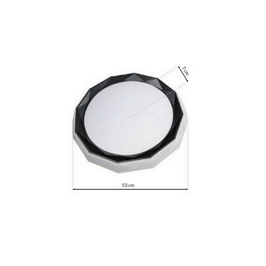 LED Plafon ściemnialny OSCAR LED/45W/230V 3000-6000K czarny + pilot zdalnego sterowania