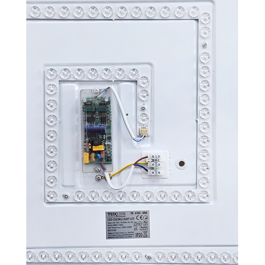 LED Plafon ściemnialny UNA LED/60W/230V 2700-6500K 50x50 cm + pilot zdalnego sterowania