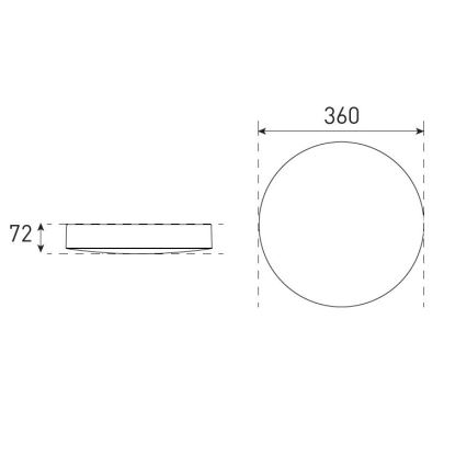 LED Ściemnialny plafon łazienkowy VARIO LUMO LED/13/18W/230V 3000/4000/5700K śr. 36 cm IP44 biały