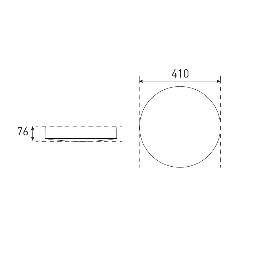 LED Ściemnialny plafon łazienkowy VARIO LUMO LED/22/32W/230V 3000/4000/5700K śr. 41 cm IP44 czarny