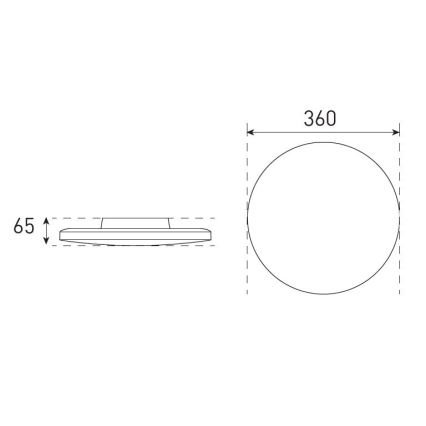 LED Ściemnialny plafon łazienkowy VARIO NOVA LED/13/18W/230V 3000/4000/5700K śr. 36 cm IP44 biały