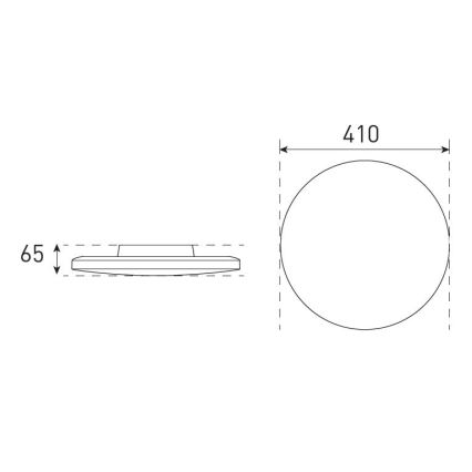 LED Ściemnialny plafon łazienkowy VARIO NOVA LED/22/32W/230V 3000/4000/5700K śr. 41 cm IP44 biały