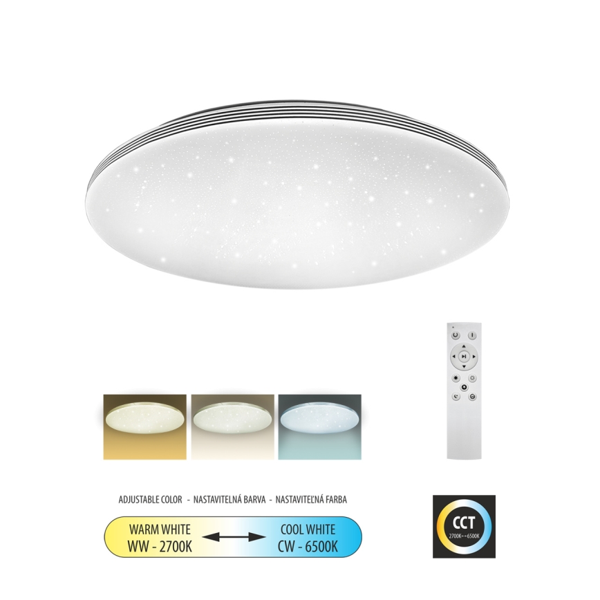 LED Plafon ściemnialny VENTA LED/36W/230V 2700-6500K śr. 48 cm + pilot zdalnego sterowania