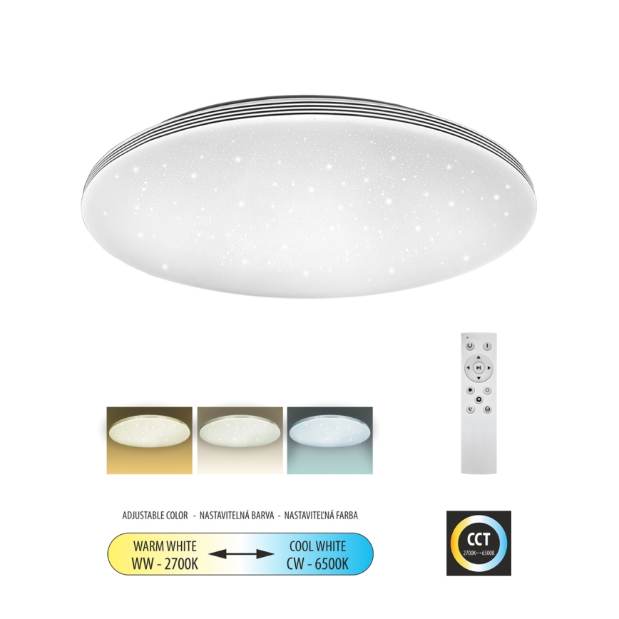 LED Plafon ściemnialny VENTA LED/60W/230V 2700-6500K śr. 58 cm + pilot zdalnego sterowania