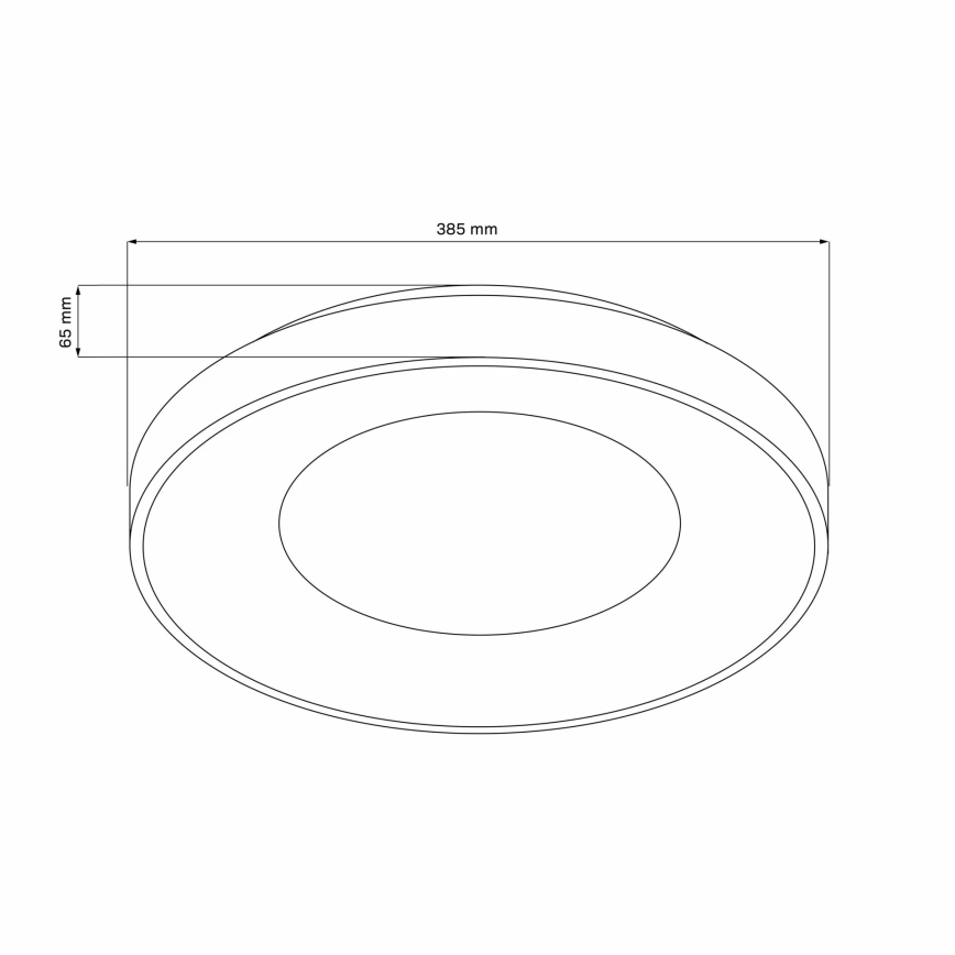 LED Ściemnialny plafon łazienkowy WITOLD LED/48W/230V śr. 38,5 cm 3000-6000K IP44 +Dálkové sterowanie
