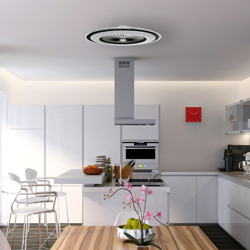 LED Plafon ściemnialny z wentylatorem ZONDA LED/65W/230V 3000-6500K czarny + pilot
