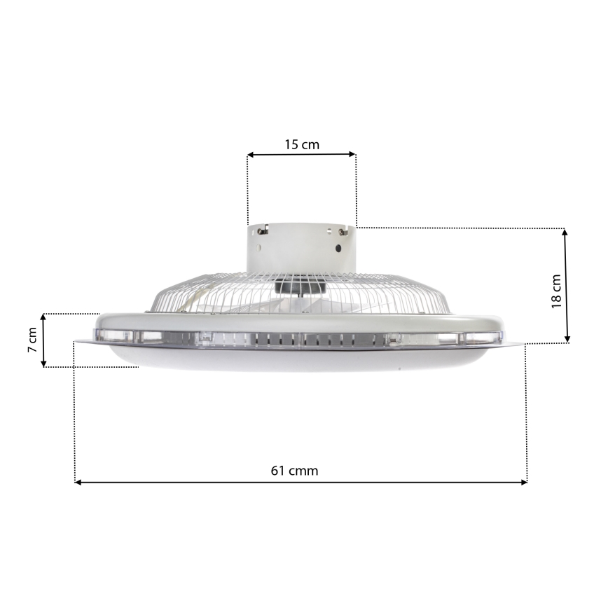 LED Plafon ściemnialny z wentylatorem ZONDA LED/65W/230V 3000-6500K czarny + pilot