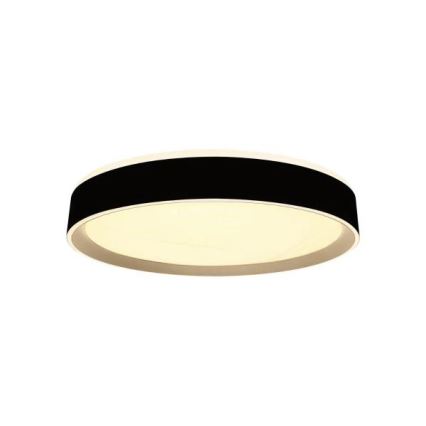 LED Plafon ściemnialny ze sterowaniem głosowym OPAL LED/48W/230V 2700-6500K czarny + pilot zdalnego sterowania