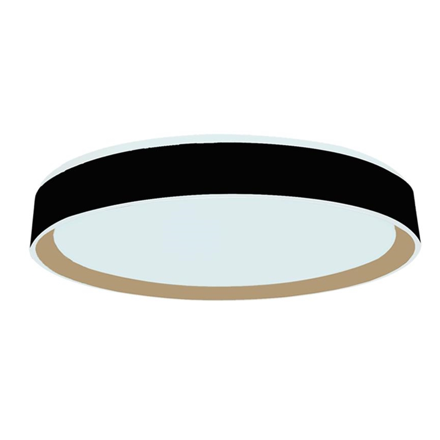 LED Plafon ściemnialny ze sterowaniem głosowym OPAL LED/48W/230V 2700-6500K czarny + pilot zdalnego sterowania