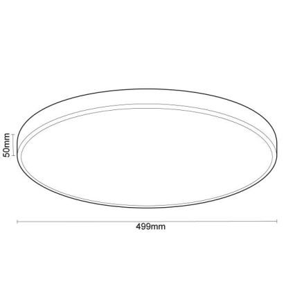 LED Plafon ściemnialny ze sterowaniem głosowym OPAL LED/48W/230V 2700-6500K czarny + pilot zdalnego sterowania
