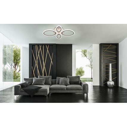 LED Plafon ściemnialny ze zdalnym sterowaniem MESSINA 2xLED/52W/230V
