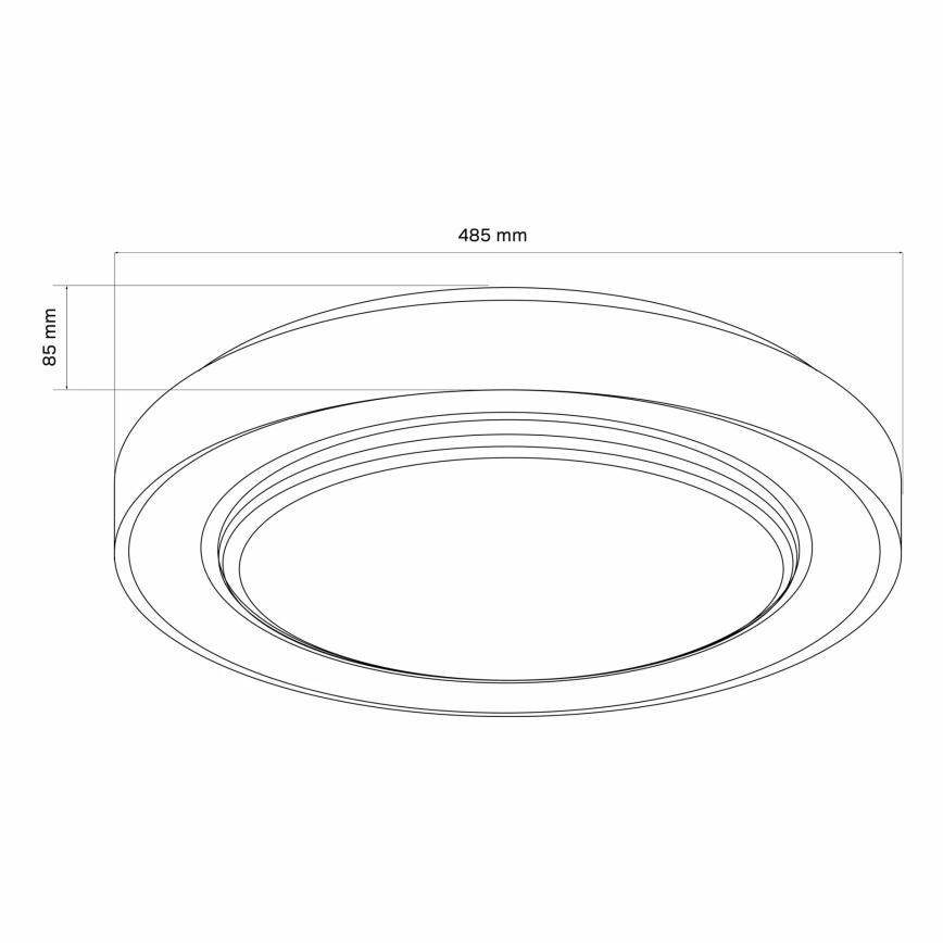 LED Ściemnialny plafon łazienkowy ZYGMUNT LED/72W/230V śr. 48,5 cm 3000-6000K IP44 + Pilot zdalnego sterowania