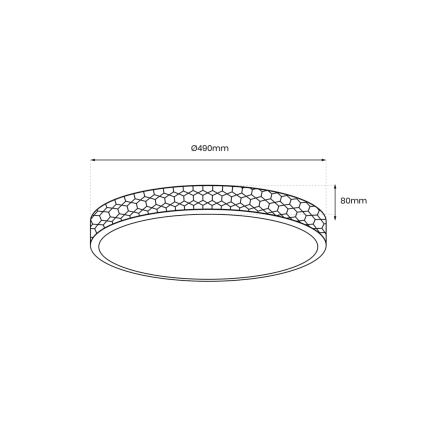 LED Plafon SHINY LED/34W/230V przezroczysty