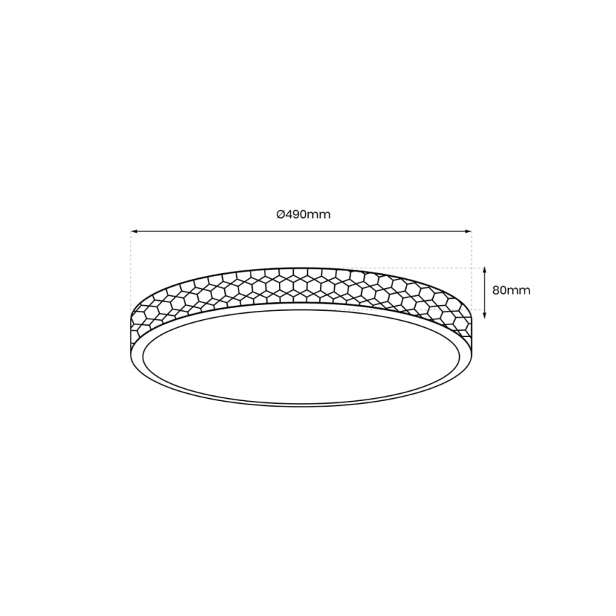 LED Plafon SHINY LED/34W/230V przezroczysty